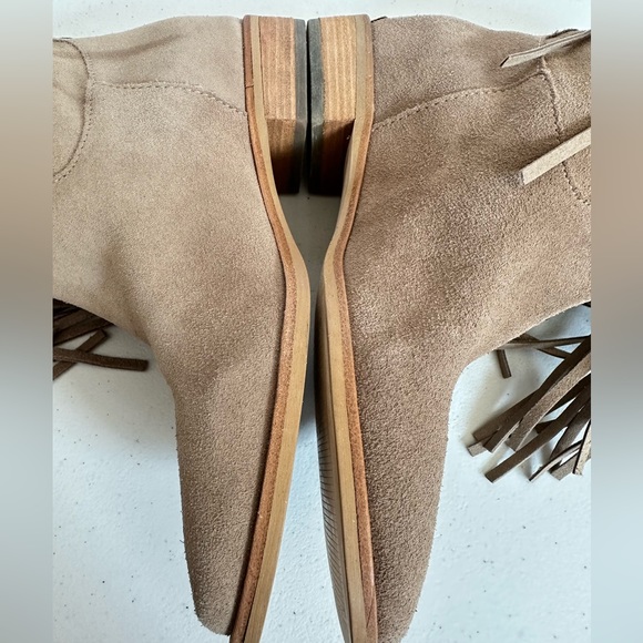 Michael Kors Billy taupe studded fringe booties 7.5 - Picture 3 of 15